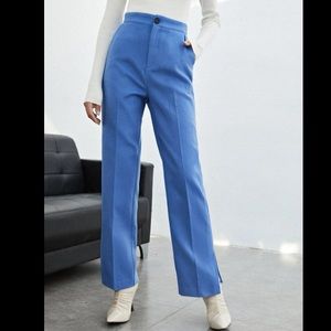 High waist split hem pants